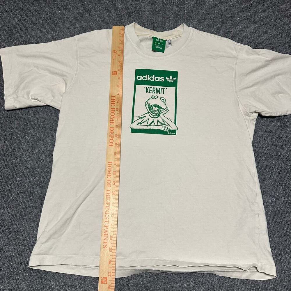 Adidas Disney Kermit the Frog Stan Smith Graphic Tee Off White Mens Medium - Picture 5 of 6